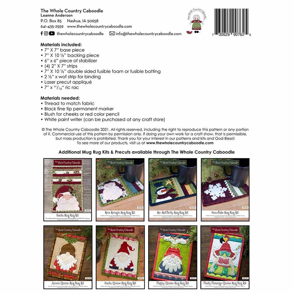 Charming Rudy Mug Rug DIY Kit