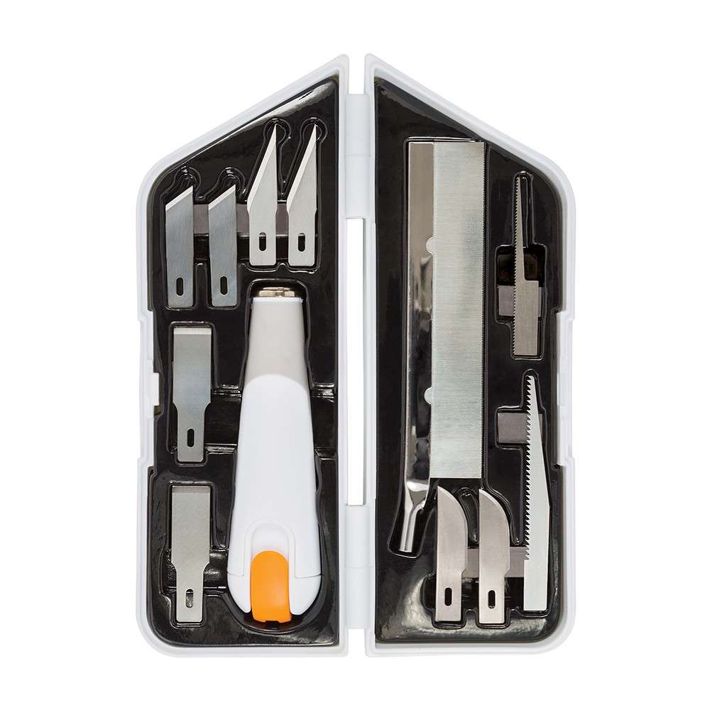 Fiskars Heavy-Duty Easy Change Detail Knife Set - 11 Blades for Ultimate DIY