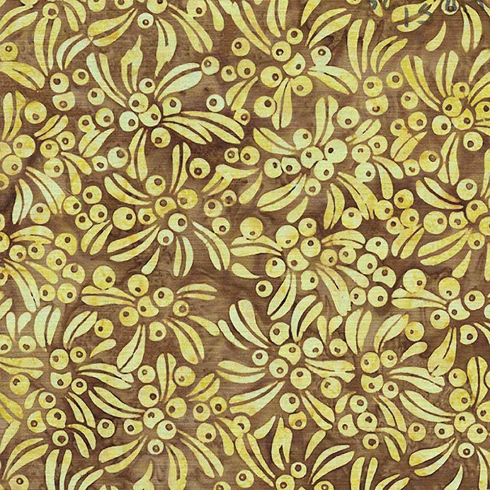 Island Batiks Berries-Gold Ochre Yardage - A Colorful Fabric Delight!