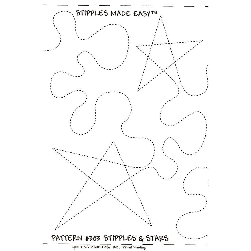 Roll of Stipples & Stars Quilt Pattern: 9 1/2 inches x 26 feet