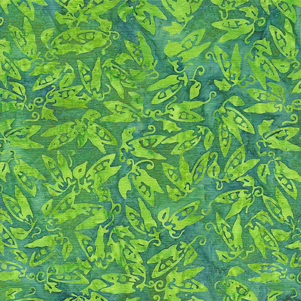 Island Batiks - Stunning Peas - Green Evergreen Yardage