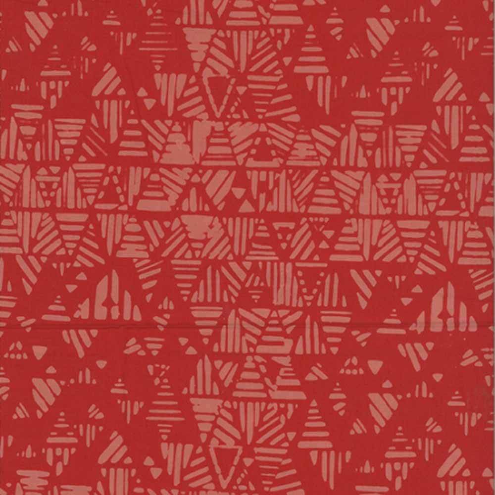 Hoffman Fabrics - Gorgeous Hand Dyed Indah Batiks - Stunning Stripey Triangles in Rosewood - 2-Yard Cut