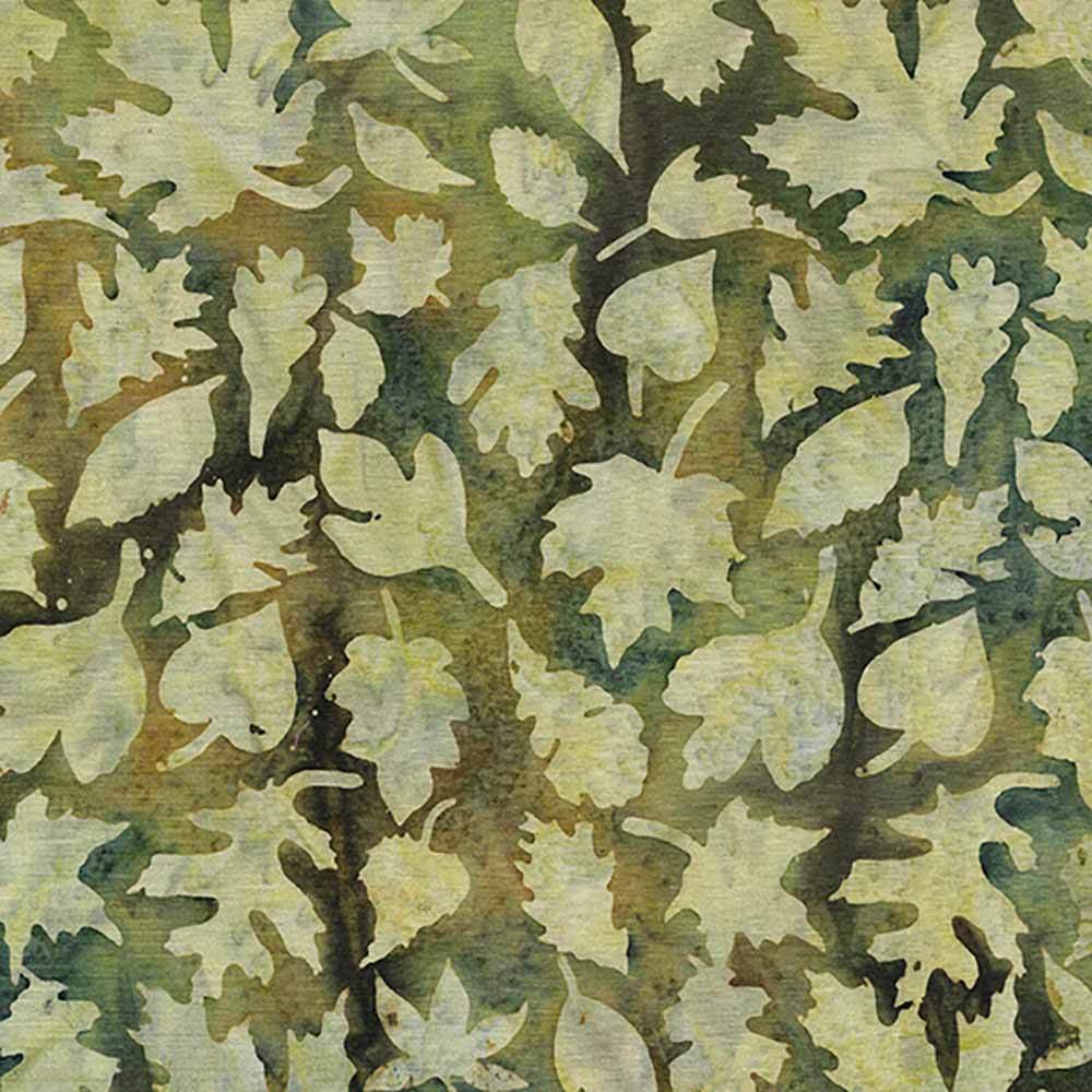 Island Batiks - Enchanting Green Cactus Leaves Yardage