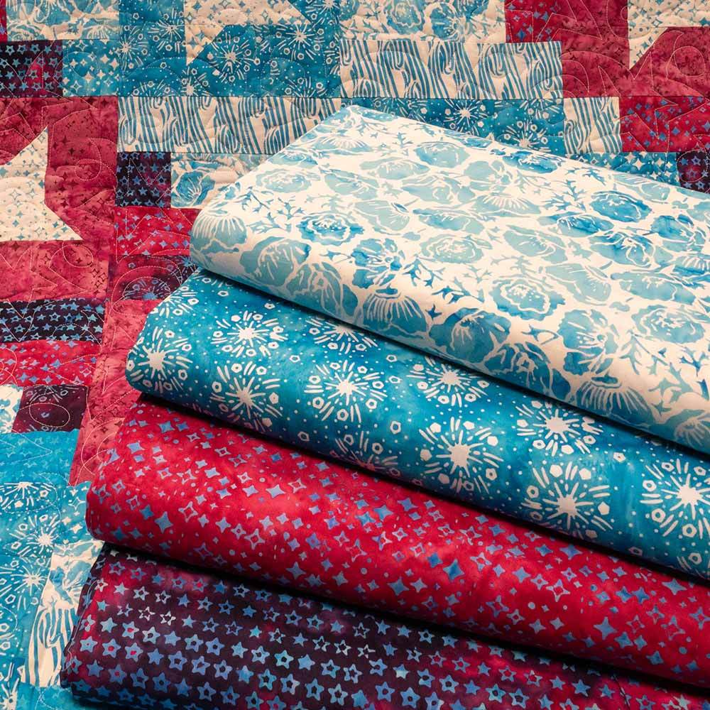Fireworks Jubilee Island Batik Block of the Month: A Patriotic Quilting Adventure