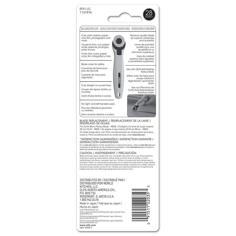 28mm Super Quick Blade Change Rotary Cutter - A Must-Have Tool!