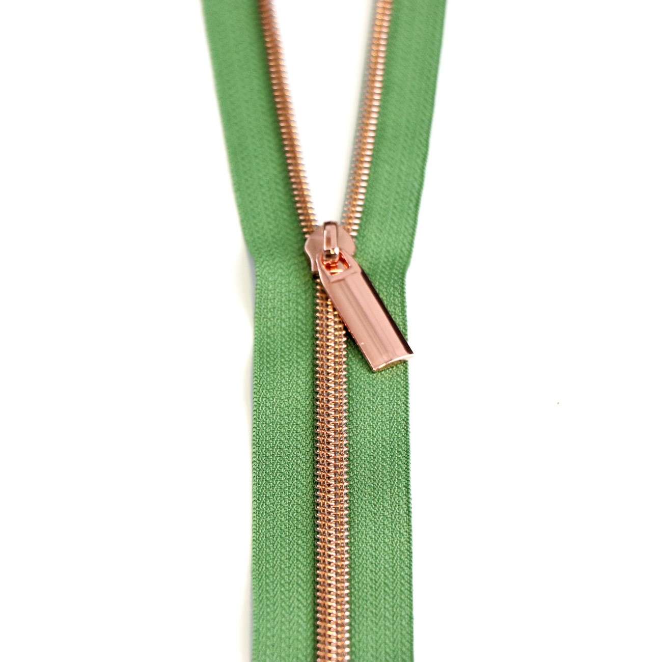 Gorgeous Magnolia Rose Gold Zippers by the Yard