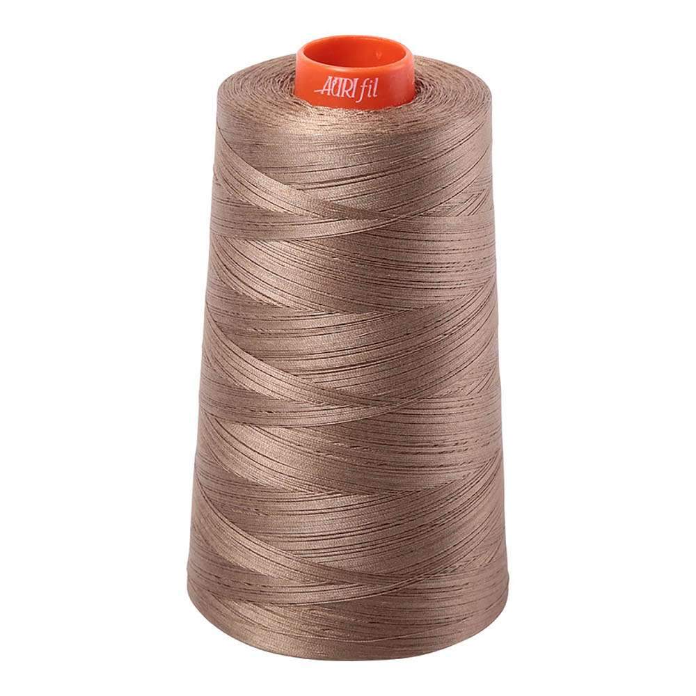 Aurifil Sandstone 50wt 100% Cotton Mako Thread Cone - 6,452 Yards of Premium Thread!