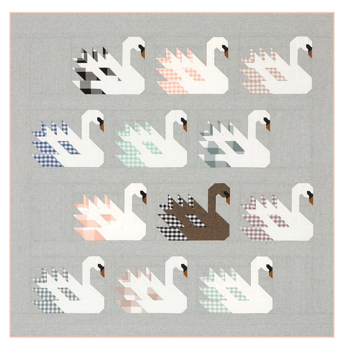 Enchanting Swan Island Pattern by Elizabeth Hartman