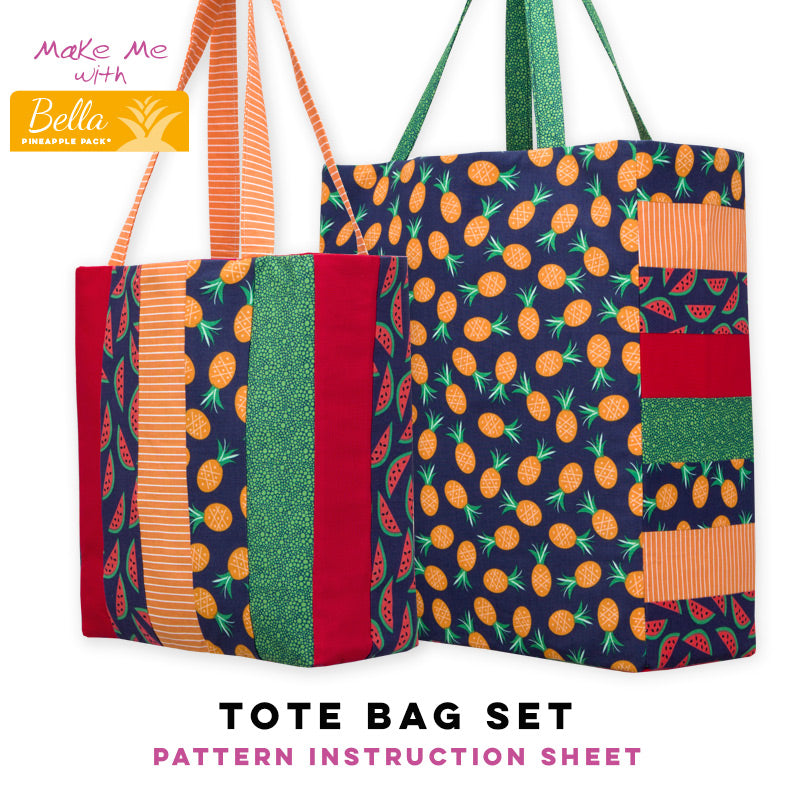 Bella Pineapple Pack Tote Bag Set - A Must - Have Pattern!