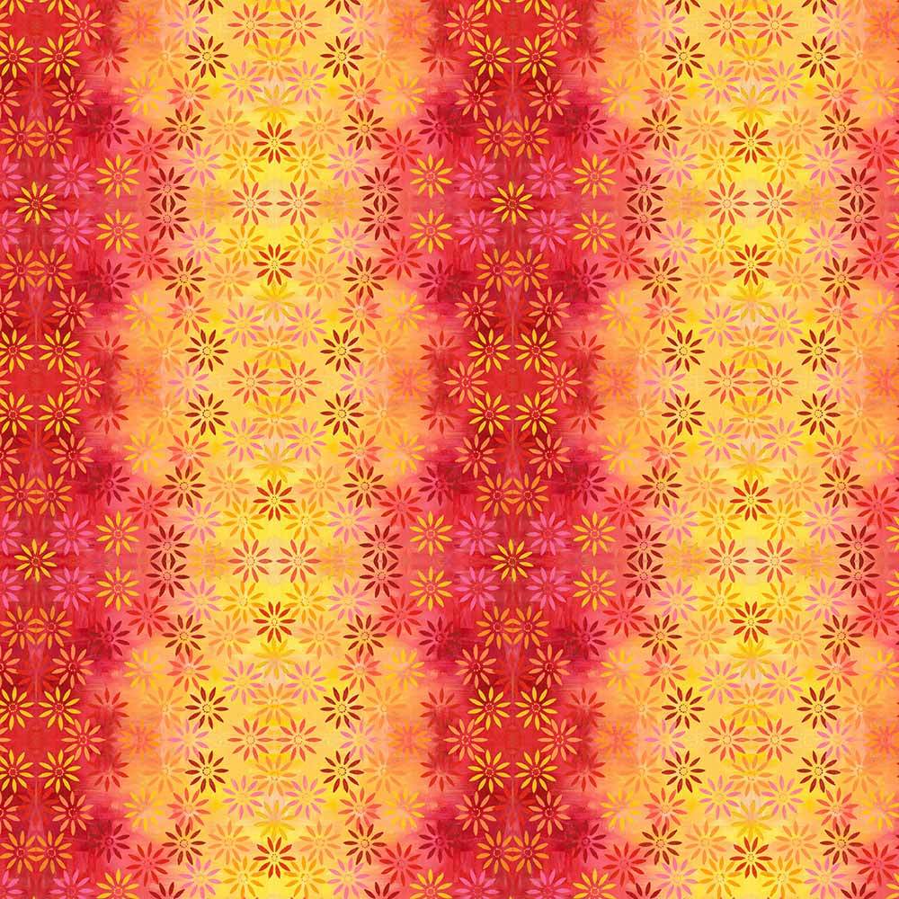 FreeSpirit's Enchanting Paper Trees by Sue Penn - Summer Daisies, Warm Yardage