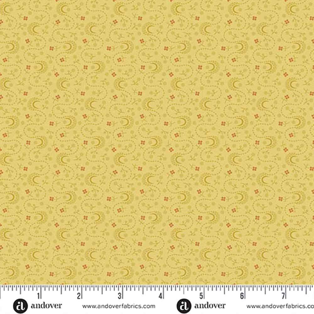 Andover Fabrics - Dahlia by Laundry Basket Quilts - Lupin - Daffodil Yardage: Transform Your Projects!