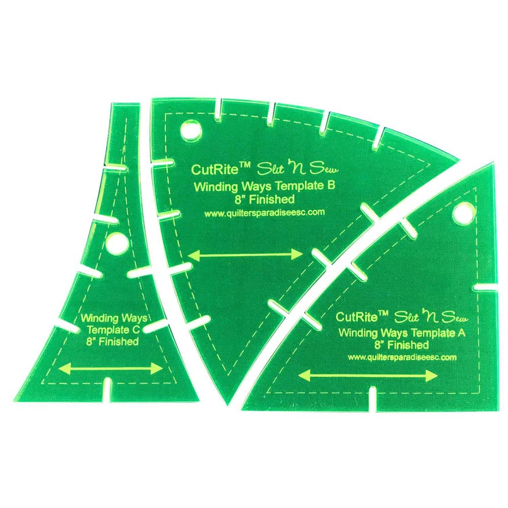 Stunning Slit N Sew Winding Ways Template Set