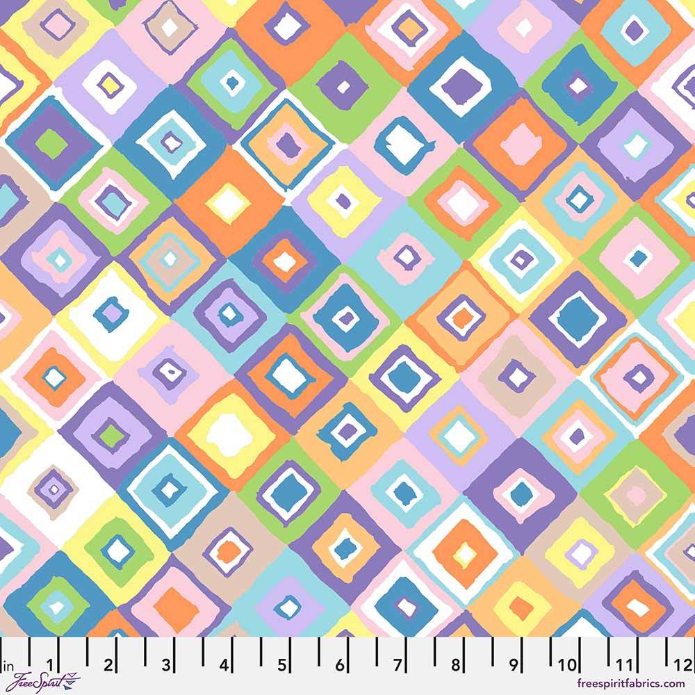 FreeSpirit's Kaffe Fassett Square Dance Pastel Fabric Yardage - Unleash Your Creativity!
