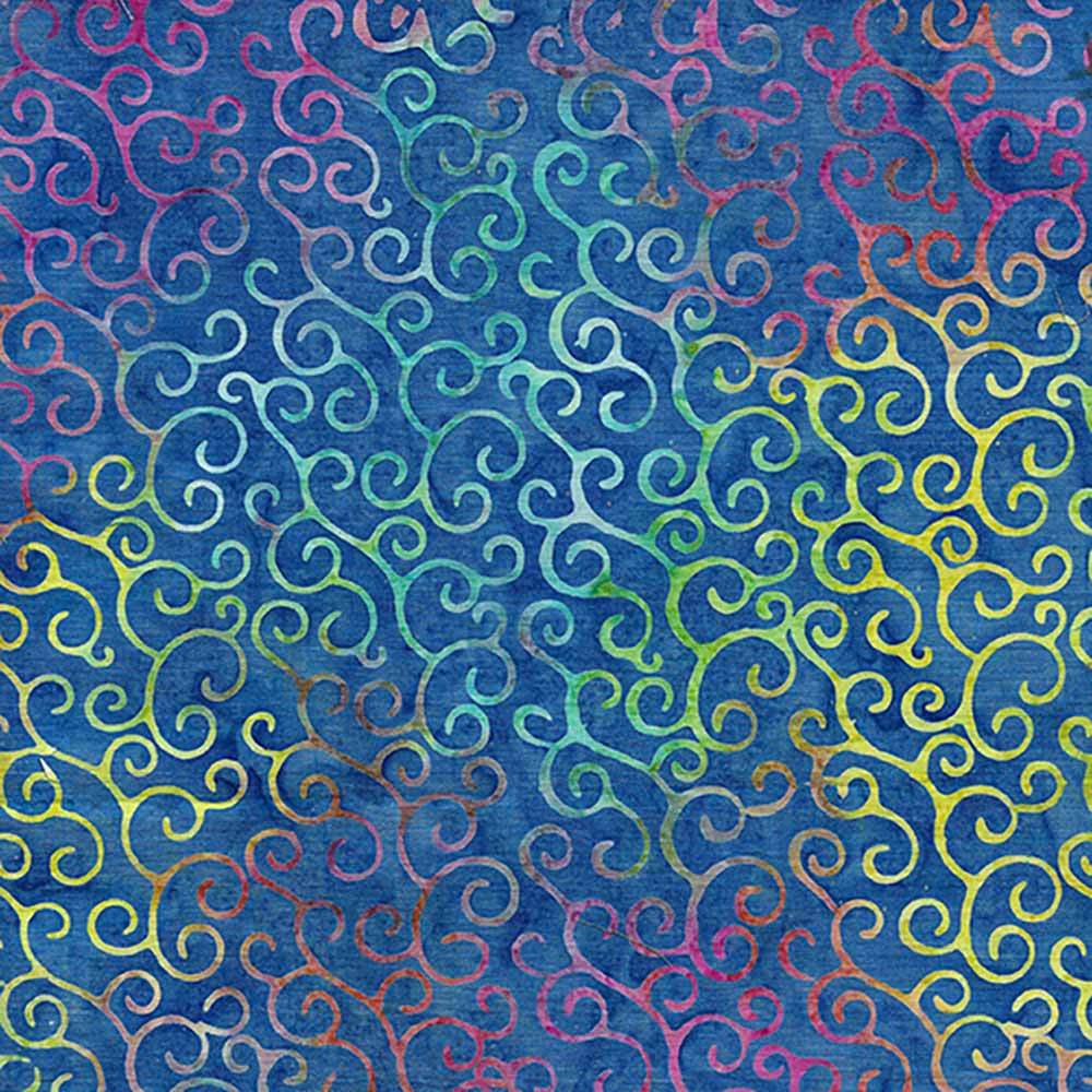 Island Batiks Swirl - Blue Harbor Yardage: A Colorful Batik Adventure!