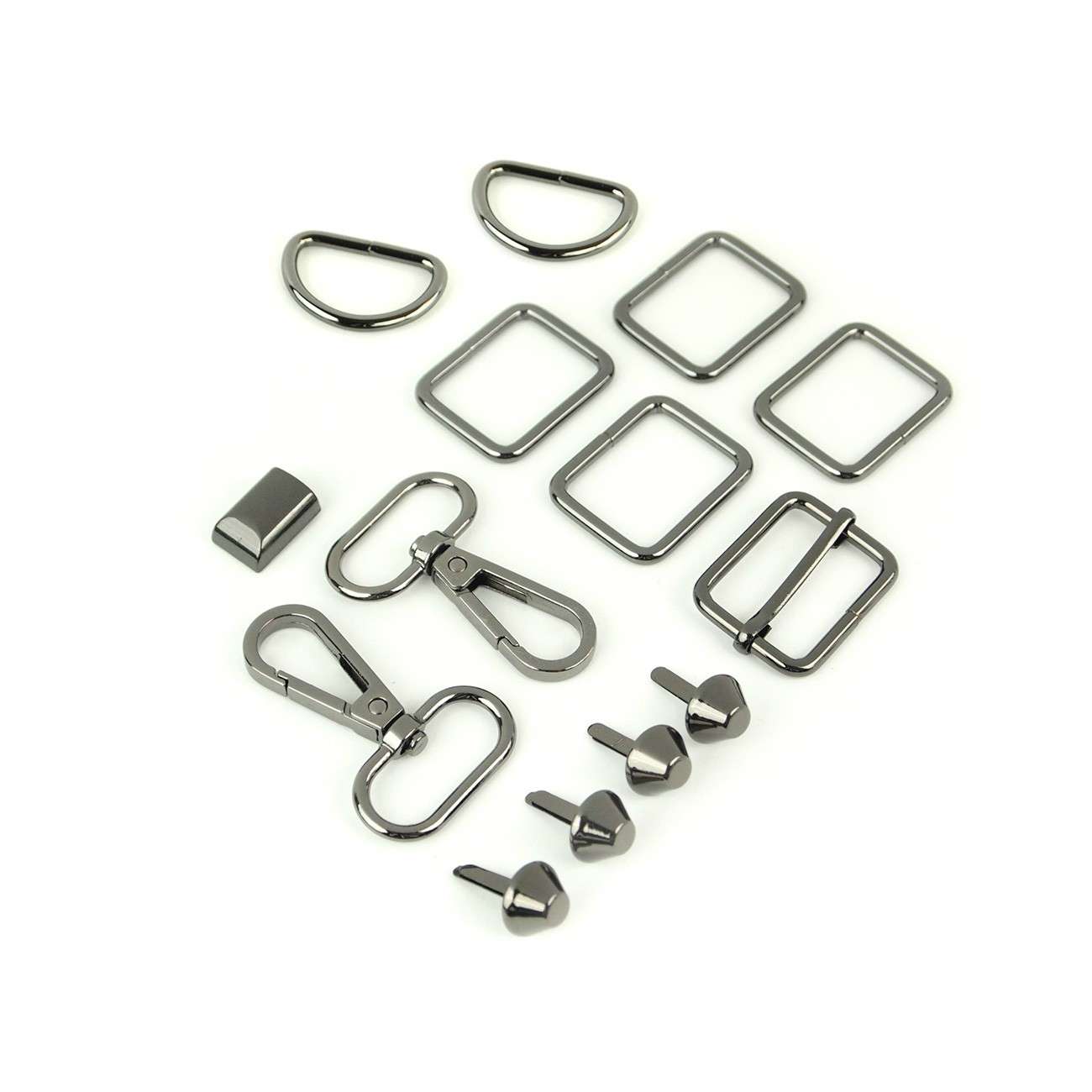 Gorgeous Gunmetal 12-Piece Hardware Kit for Daphne Bag