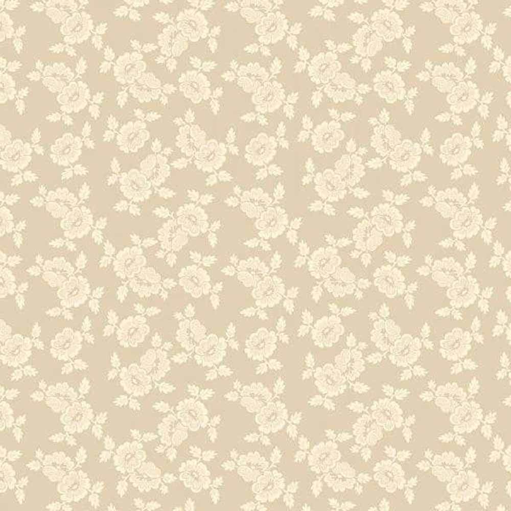 Wilmington Prints - Enchanting Blushing Blooms by Kaye England - Dotted Beige Yardage