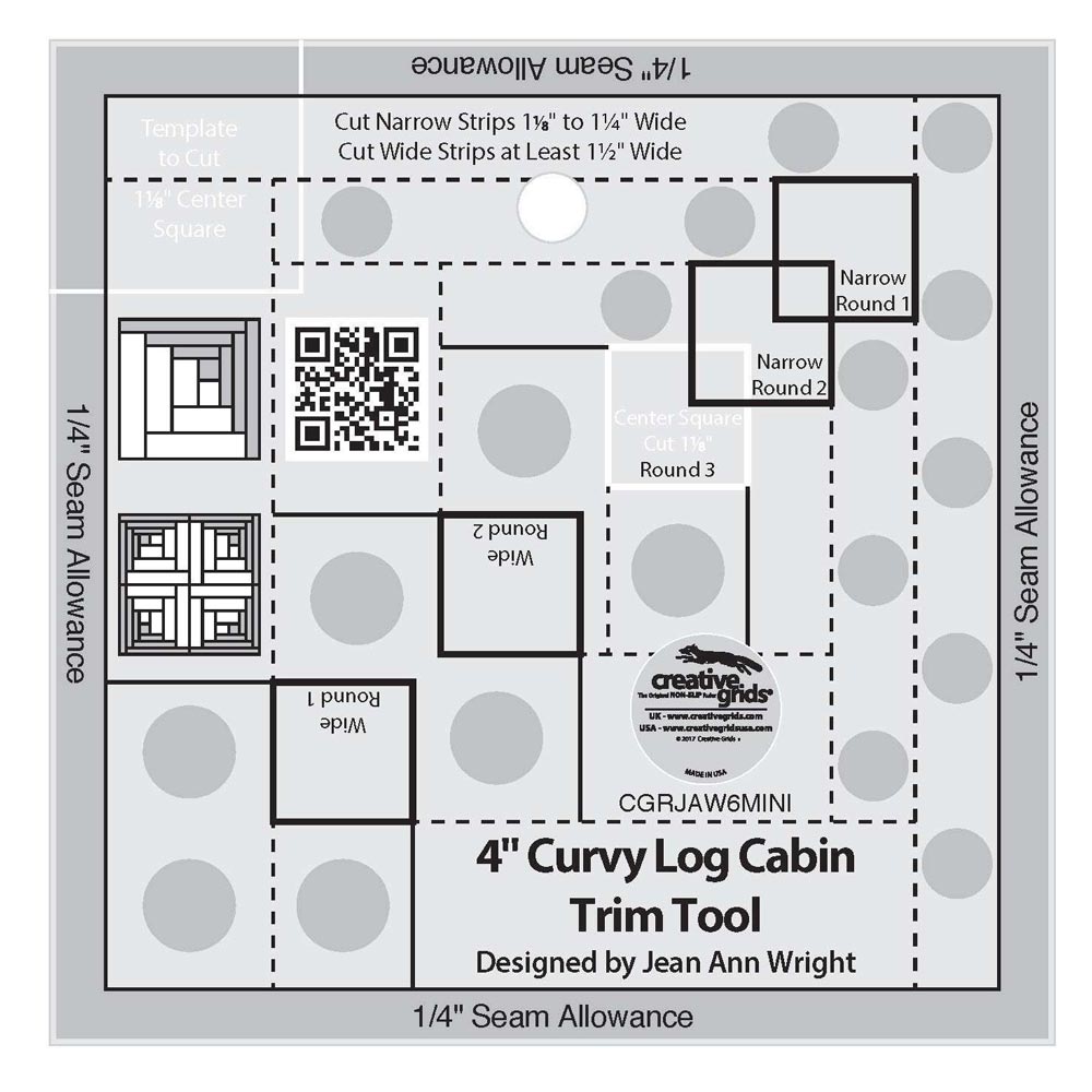 Creative Grids 4-Inch Curvy Log Cabin Trim Tool: Unleash Your Creativity!