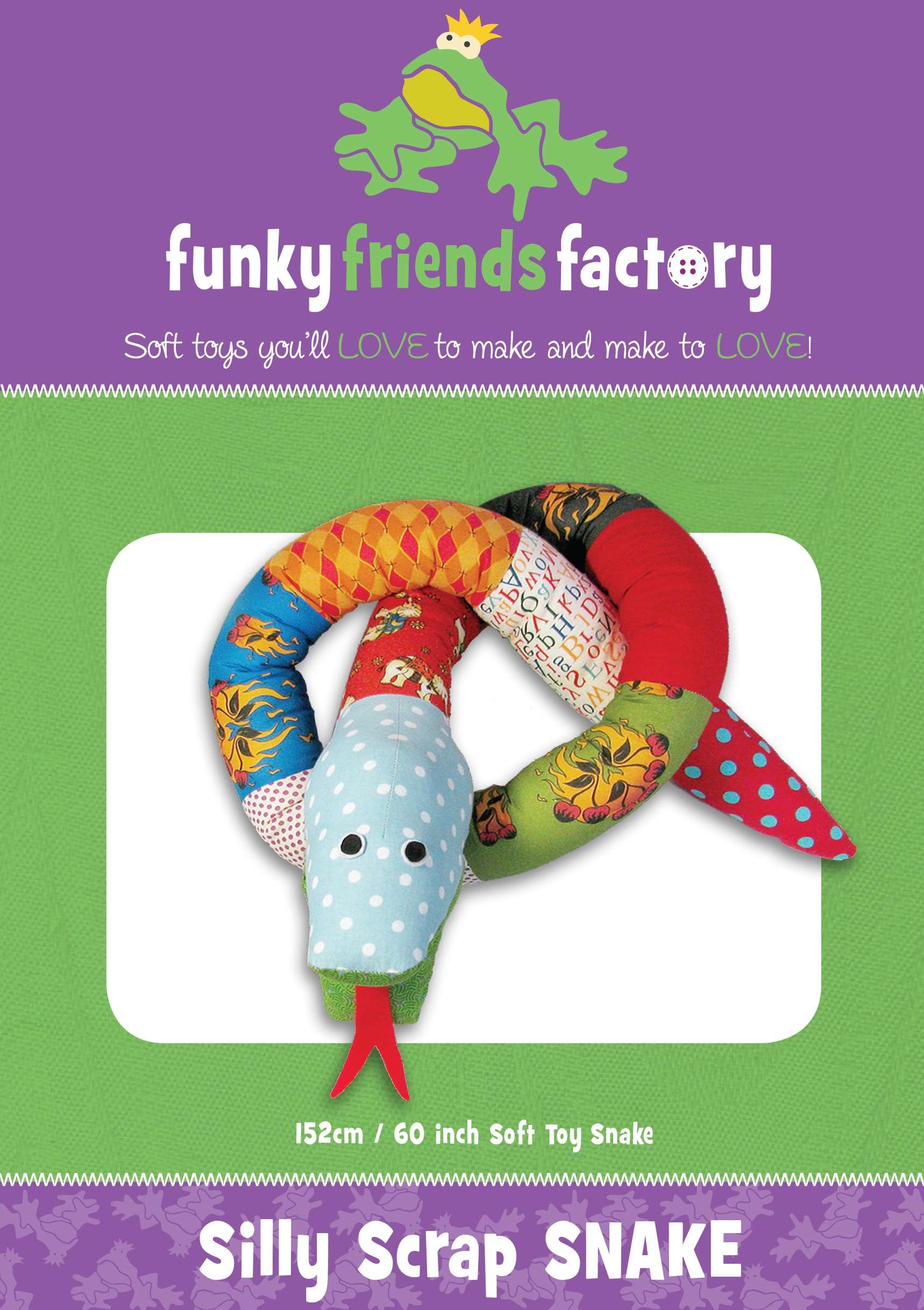 Funky Fabric Scrap Snake