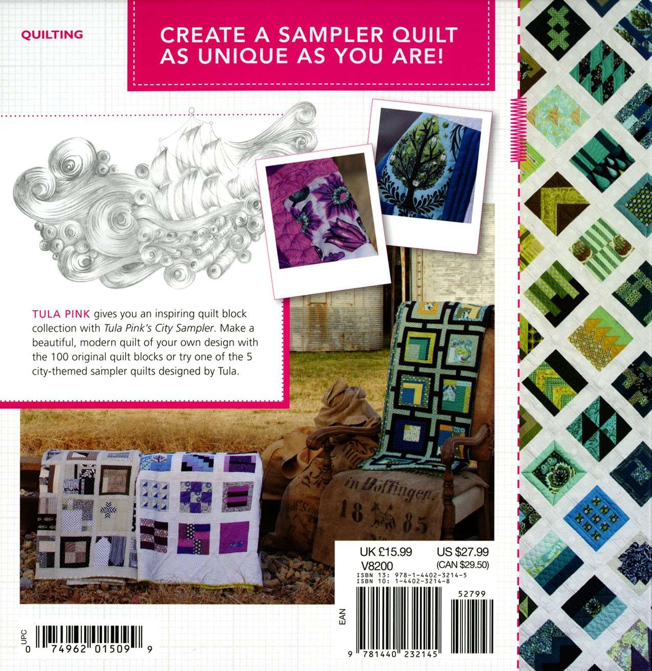 Tula Pink's City Sampler: 100 Modern Quilt Blocks - Softcover - Unleash Your Quilting Creativity!