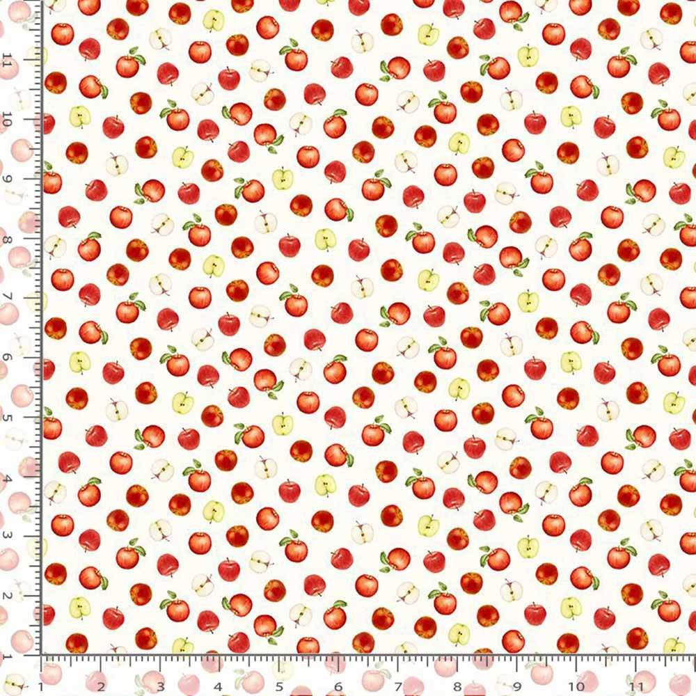 Timeless Treasures Mini Apple Cream Yardage - A Fruity Delight!