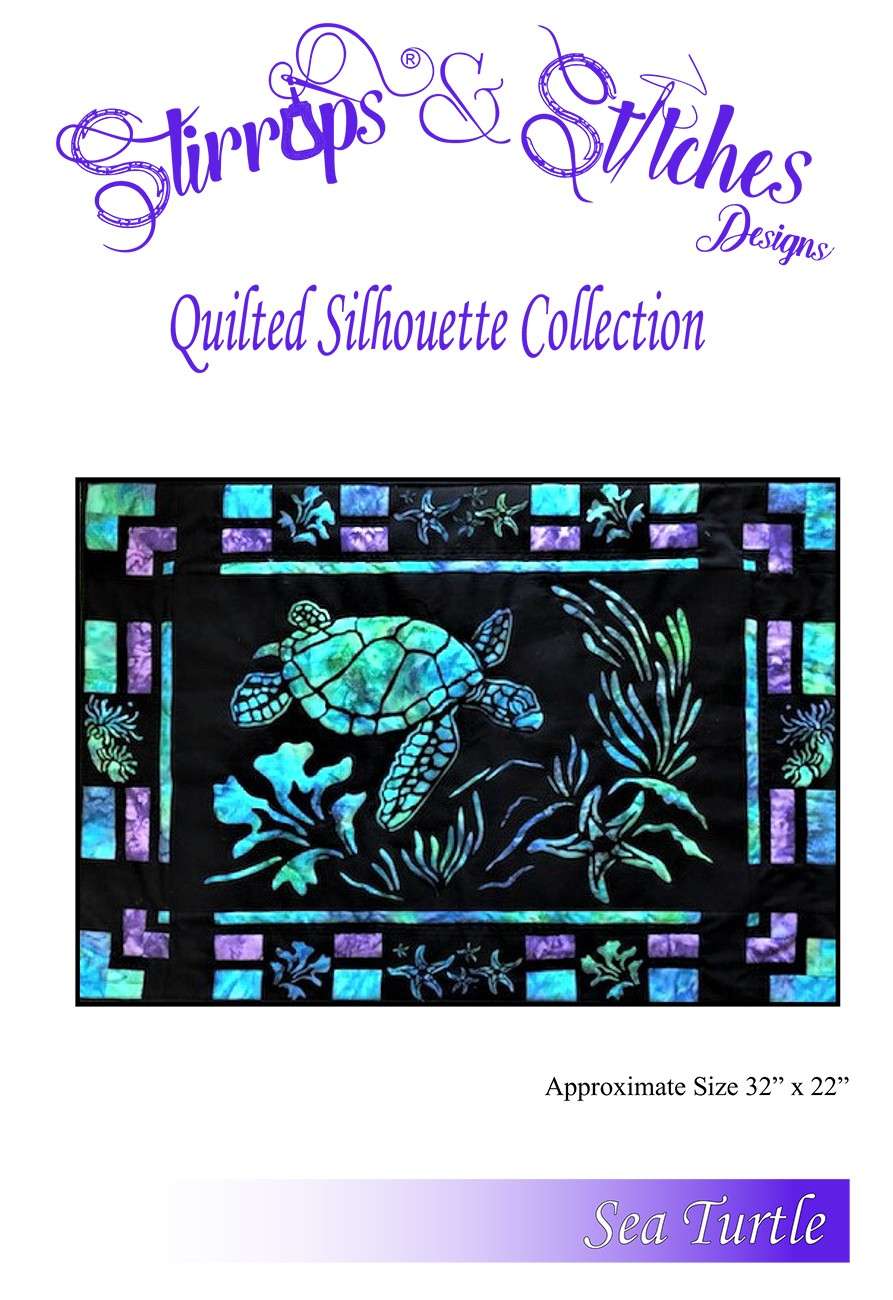 Enchanting Sea Turtle Laser Cut Silhouette Quilt Kit