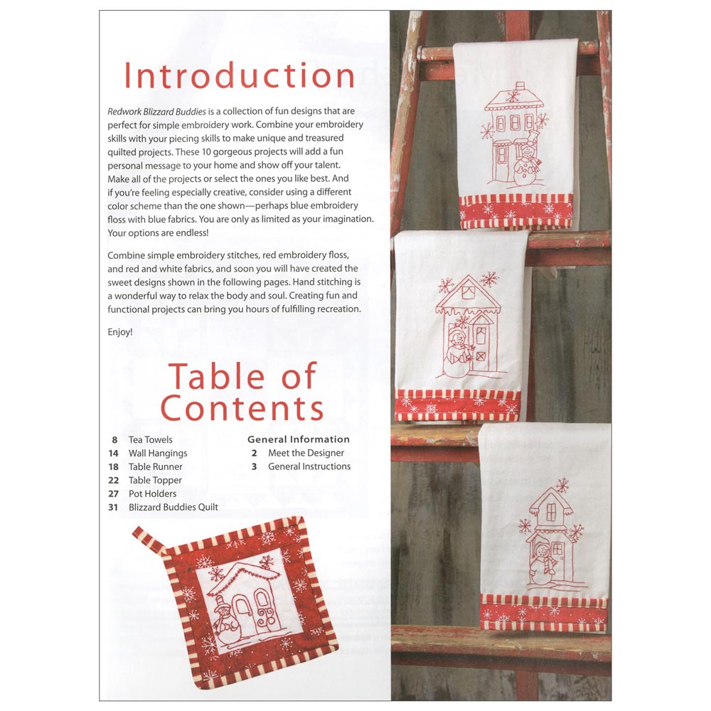 Redwork Blizzard Buddies: Your Snow Village Quilting Guide