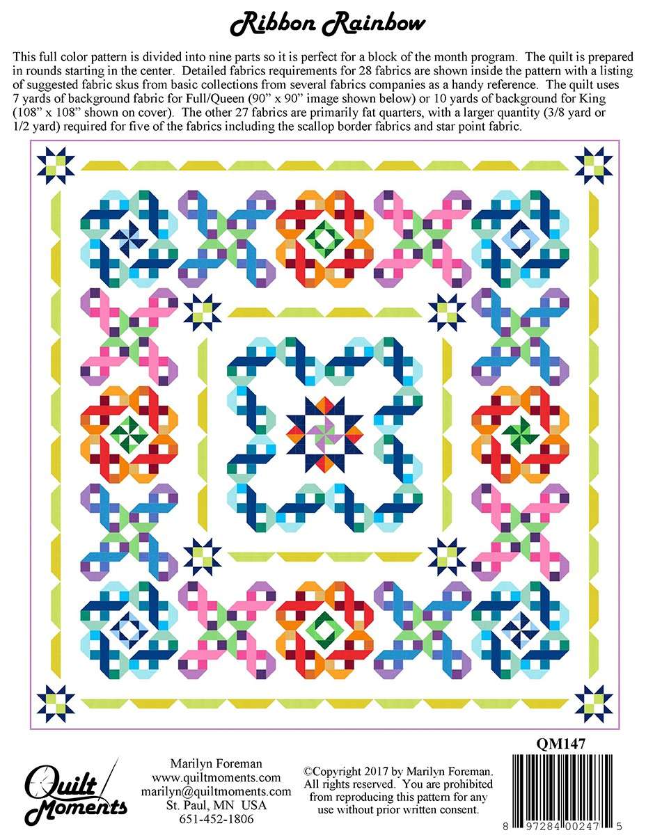 Marilyn Foreman's Ribbon Rainbow Quilt Pattern - Get Yours Now!