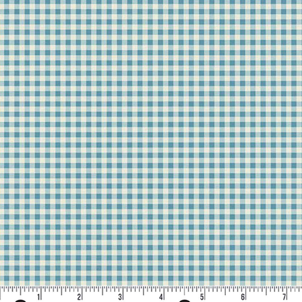 Andover Fabrics - Cozy House by Judy Jarvis - Petite Gingham Chambray Fabric Yardage