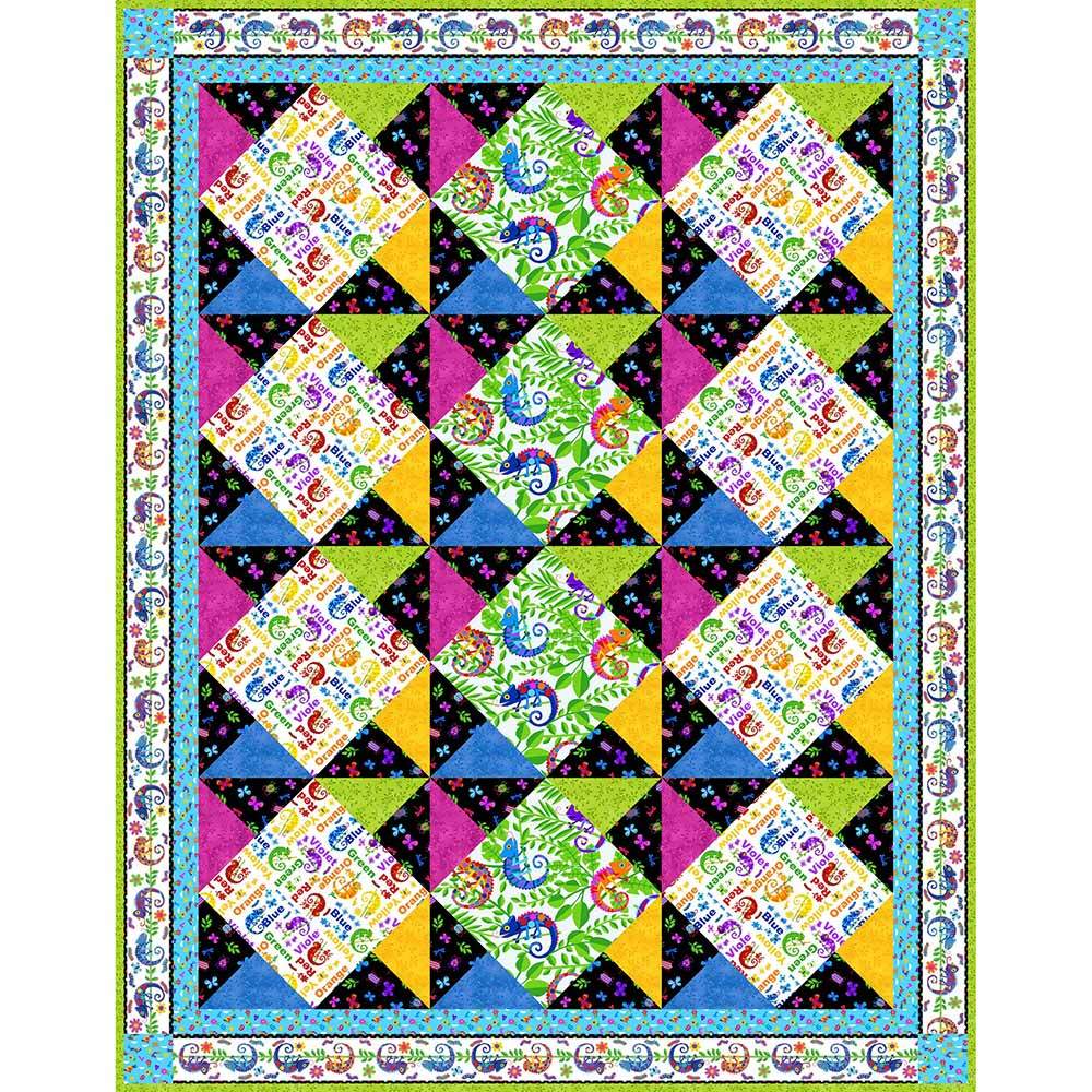 Color Spin Quilt Kit - A Cheerful and Colorful Delight by Lisa Swenson Ruble