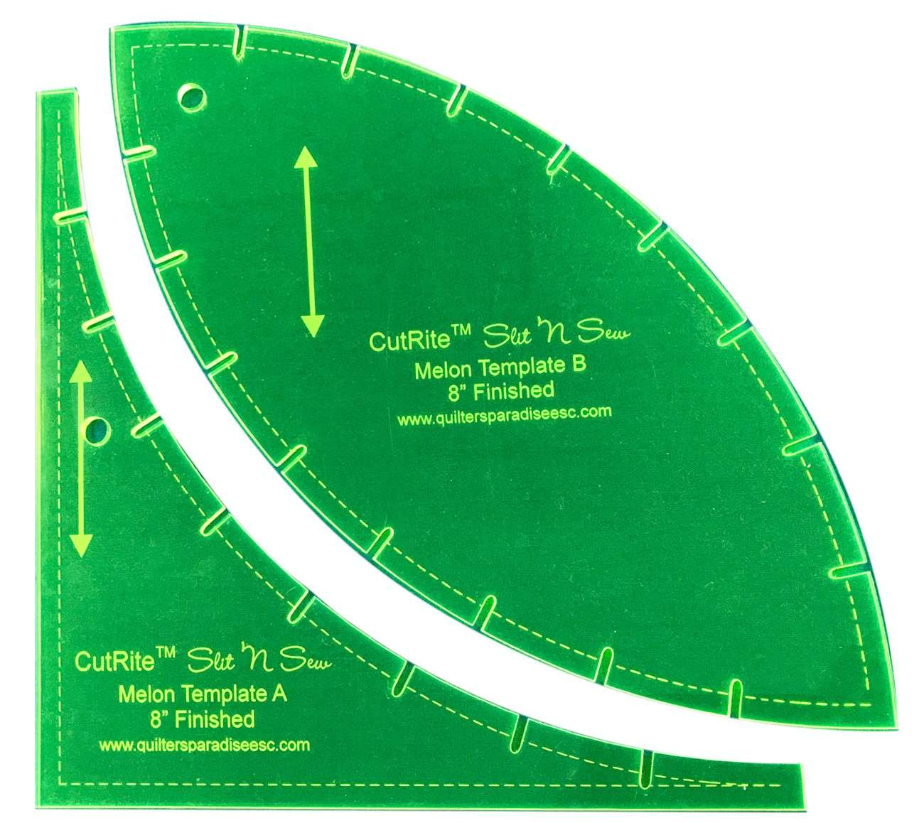 Stunning 8in Finished Melon Template Set - Slit N Sew!