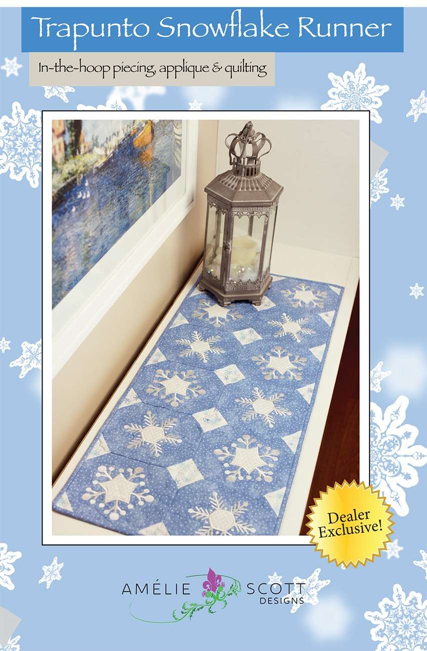 Enchanting Trapunto Snowflake Table Runner Pattern