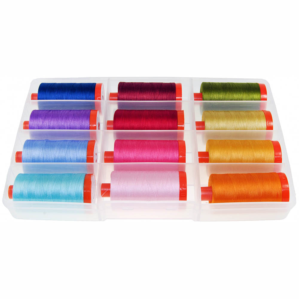 Pat Sloan's Perfect 12-Large Spools Box of 50wt Cotton Thread Colors