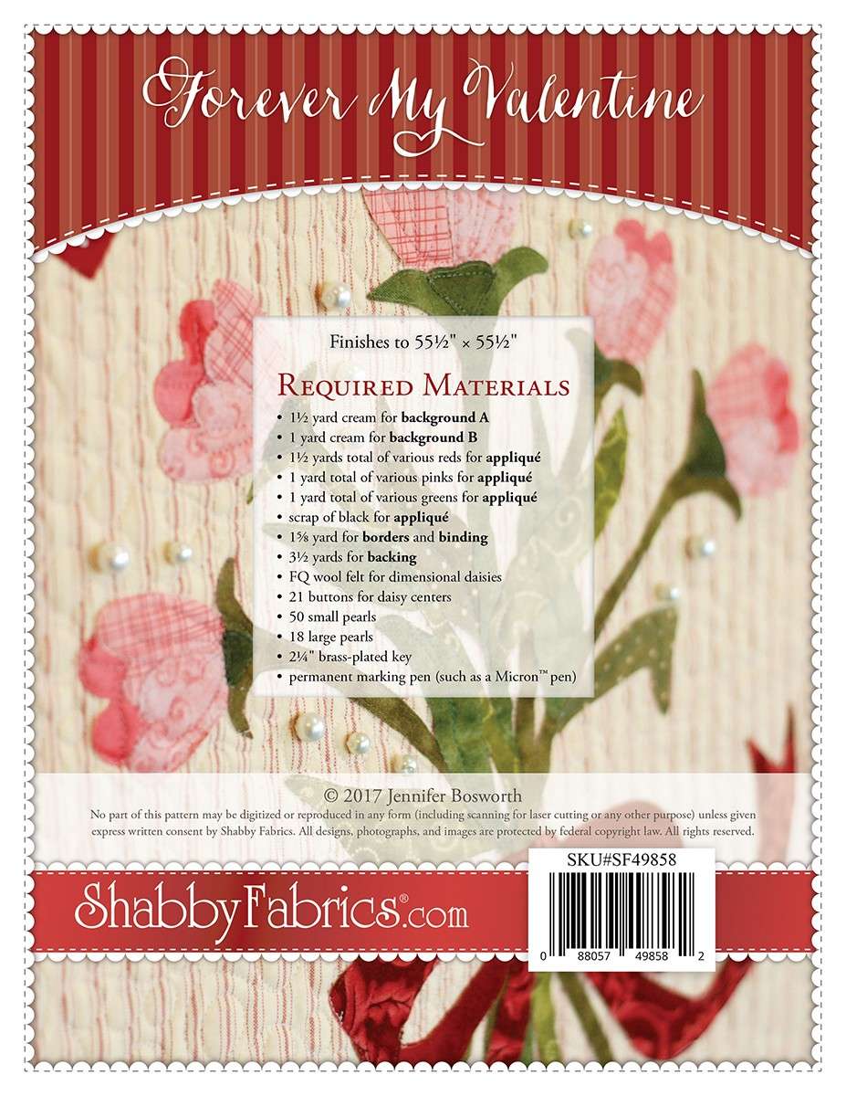 Jennifer Bosworth's Forever My Valentine Cotton Quilt Pattern - A Heartfelt Creation