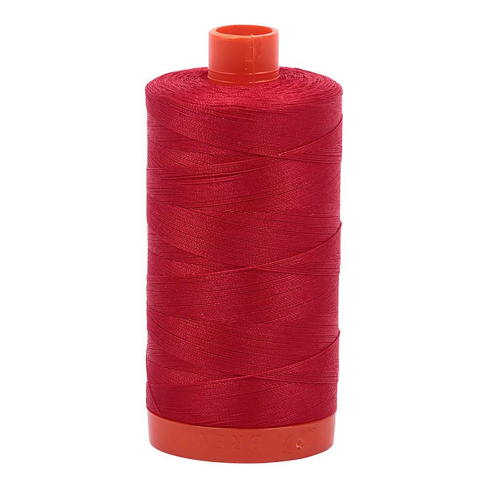 Gorgeous Red 50wt Aurifil 100% Cotton Mako Thread - Large Spool with 1,422 Yards!