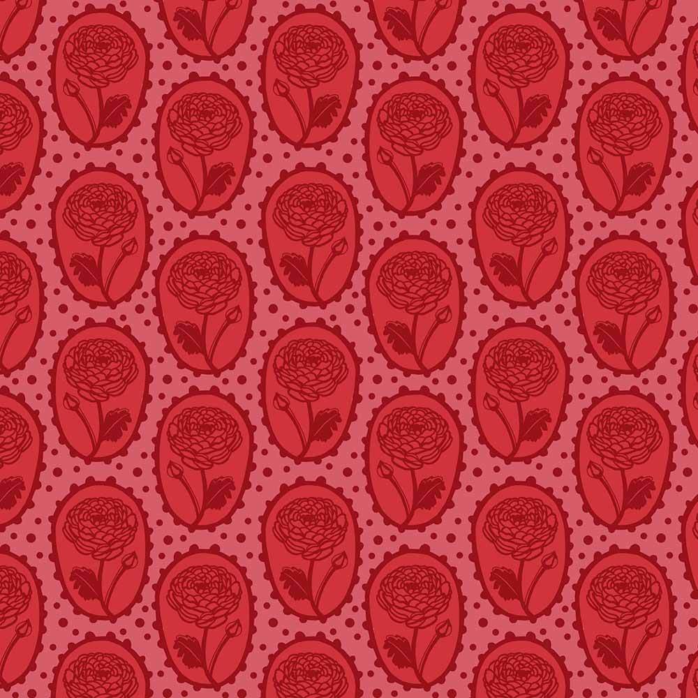 FreeSpirit's Enchanting Anna Maria Coral Locket Fabric - Love Always, AM Yardage