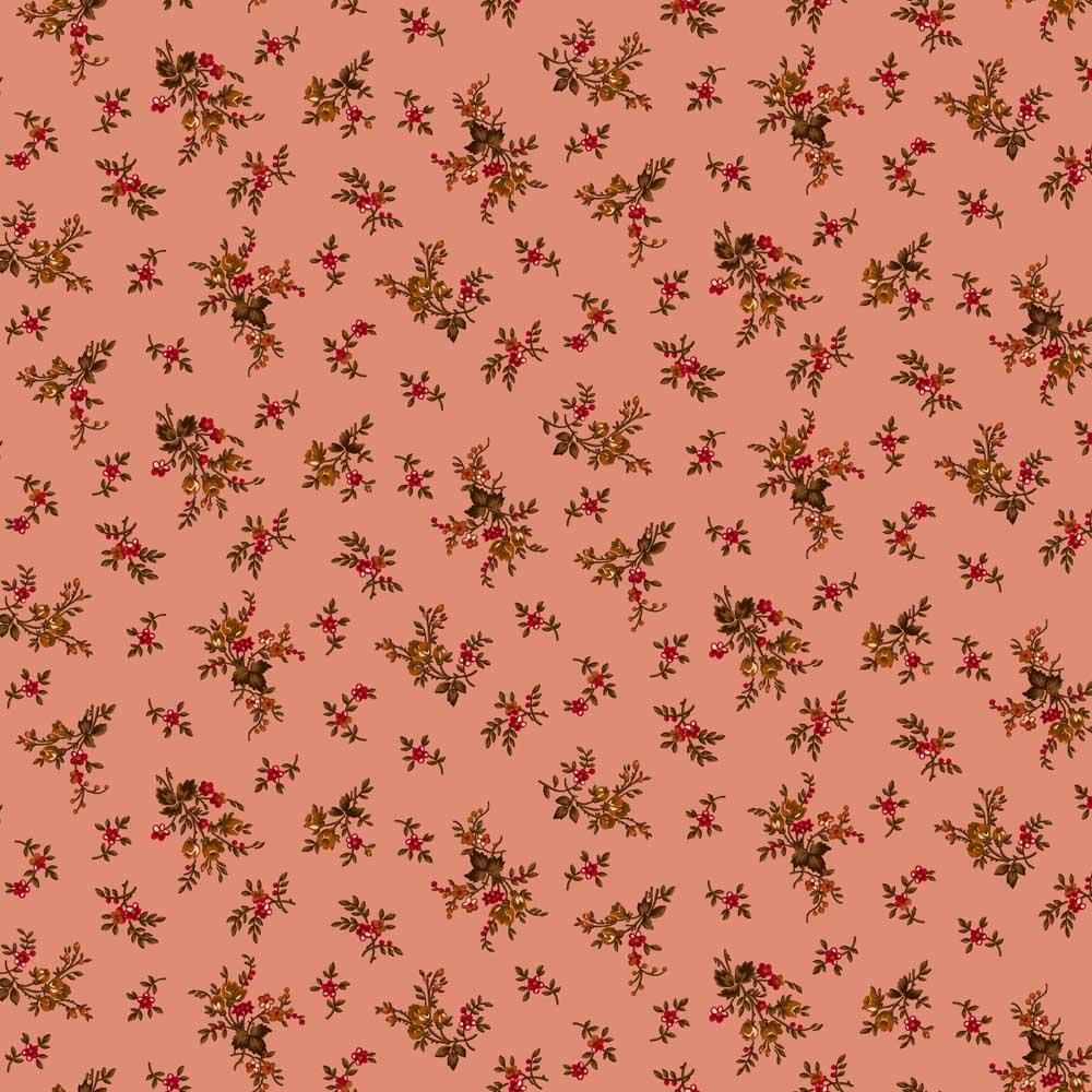 Henry Glass - Kim Diehl's Scrap Basket Favorites Vintage Floral Pink Yardage - A Must-Have for Quilters!