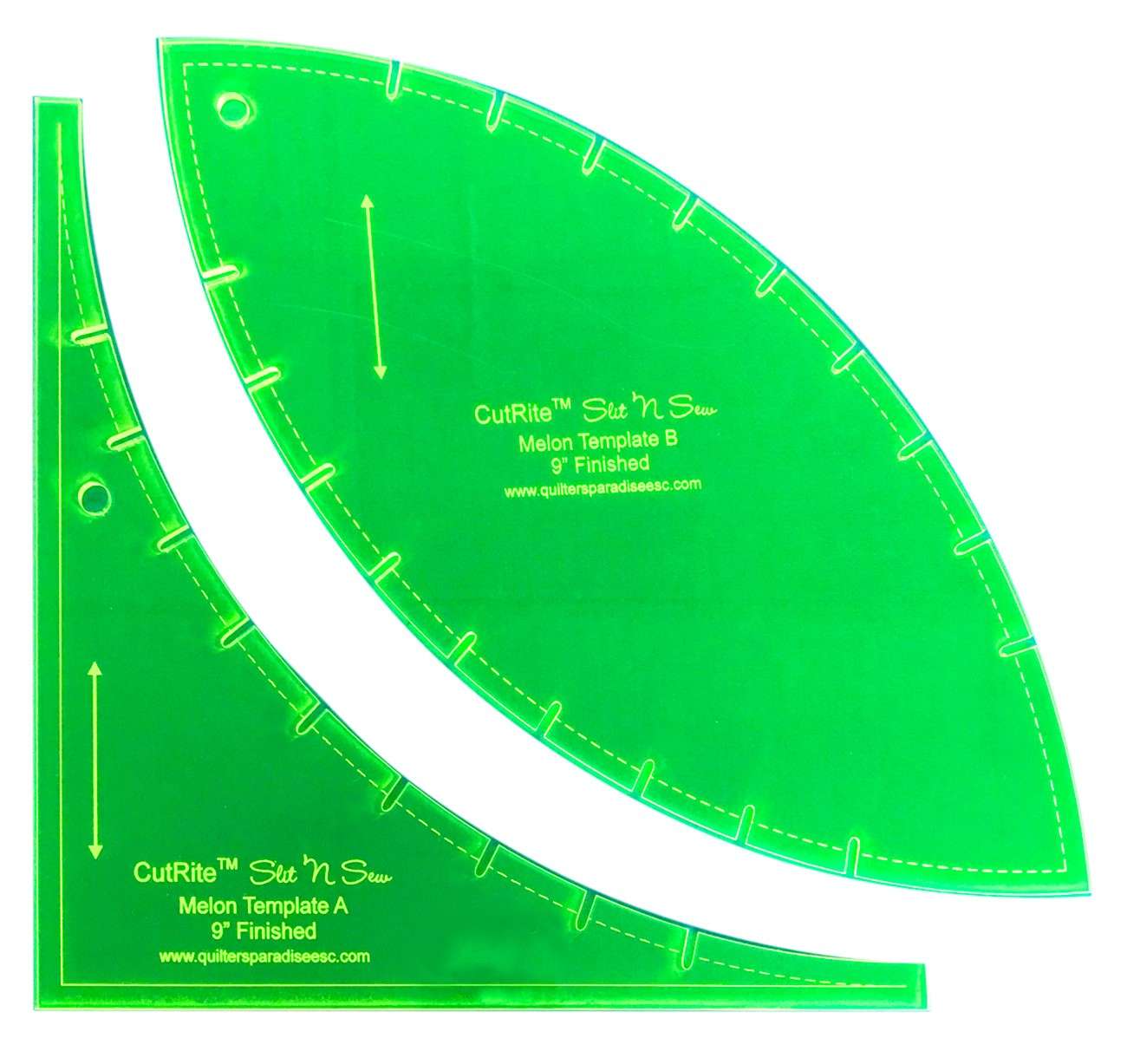 Stunning Slit N Sew 9-inch Finished Melon Template Set