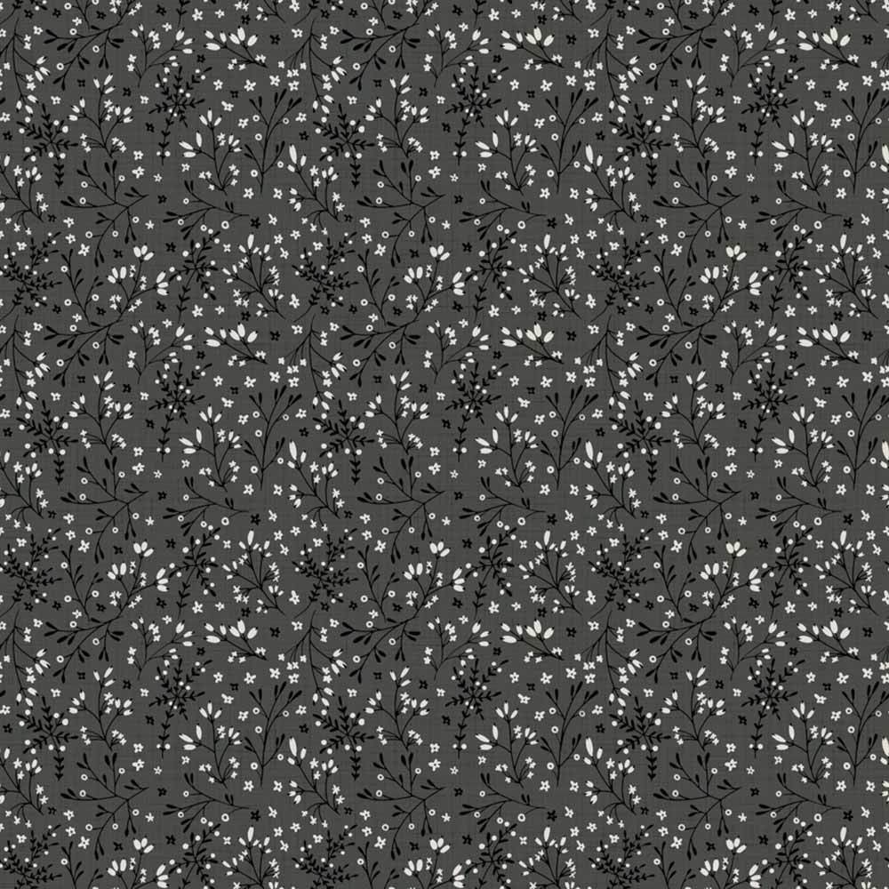 Figo - Bernadett Urbanovics' Grassland Sprigs in Grey - Yardage