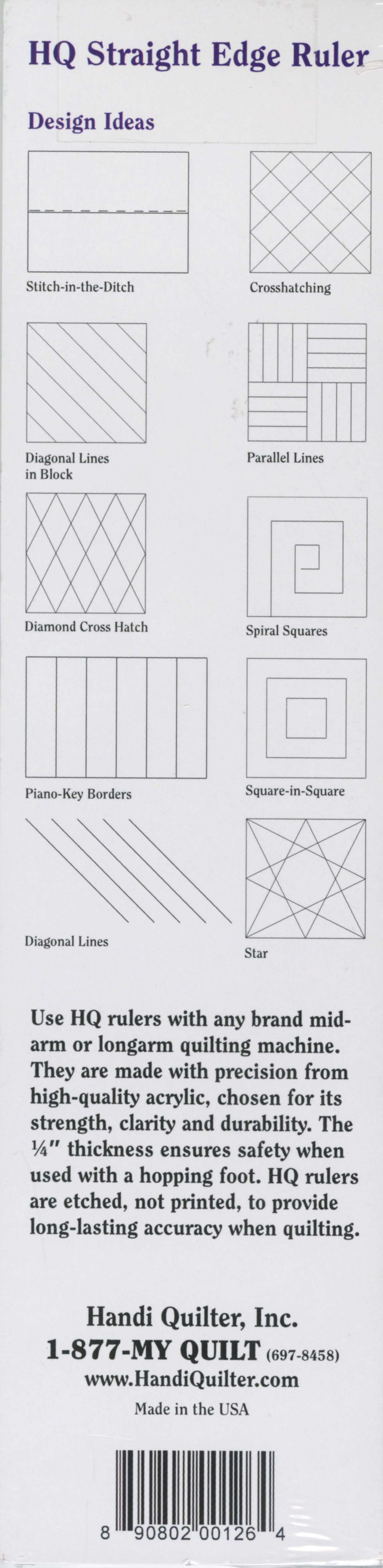 Premium HQ Straight Edge Ruler - 3in x 12in: A Must-Have for Quilters!