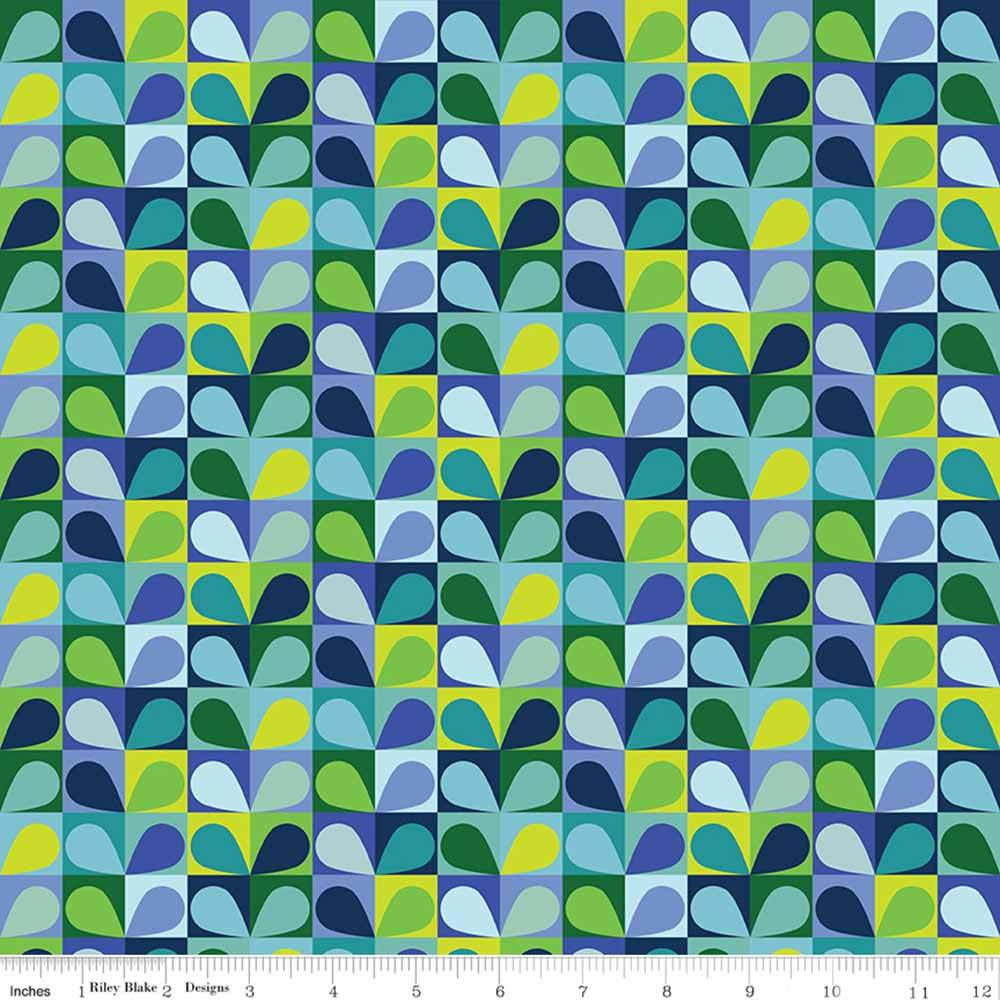Riley Blake's Copacetic by Julia Frazier - Blueberry Salad Multi Yardage: A Colorful Fabric Delight!