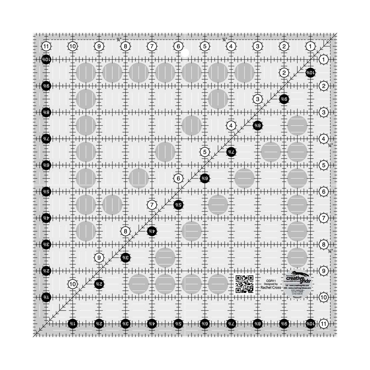 Incredible Creative Grids Quilt Ruler - 11.5in x 11.5in