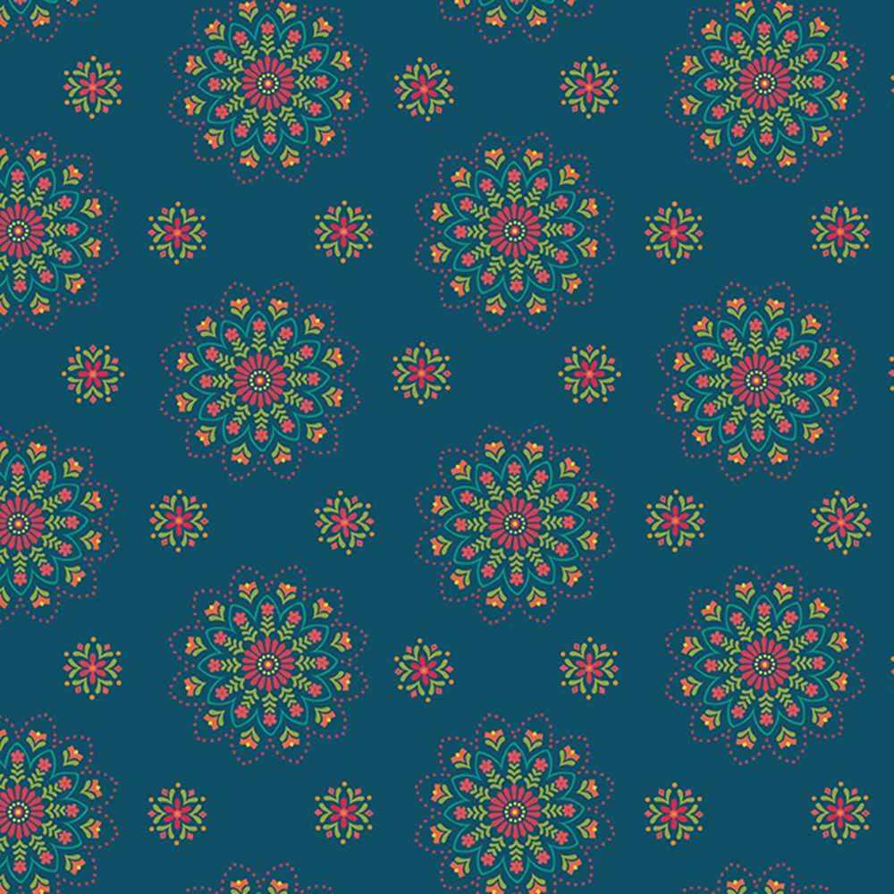 Riley Blake's Market Street Medallions in Navy Yardage - A Must - Have from Heather Peterson!