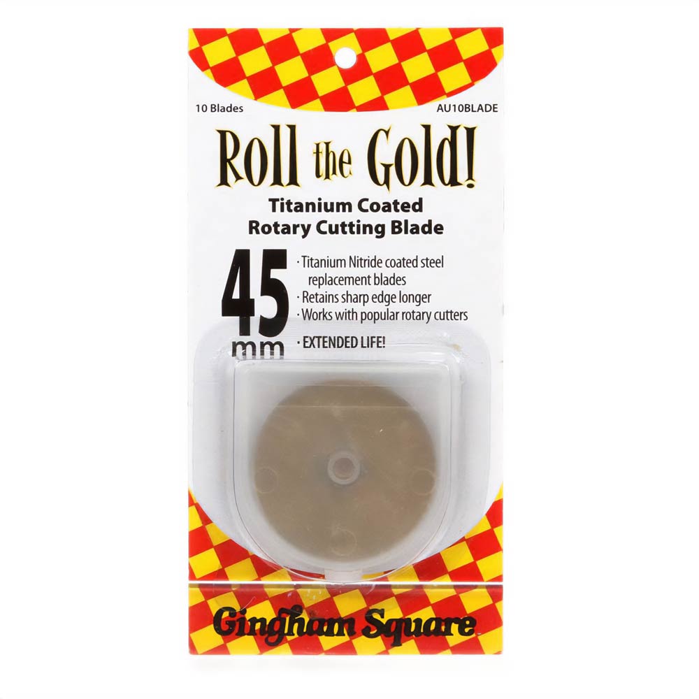 Get 10ct Carded 45mm Gold Titanium Rotary Blades - Previously Item AU10BLADE