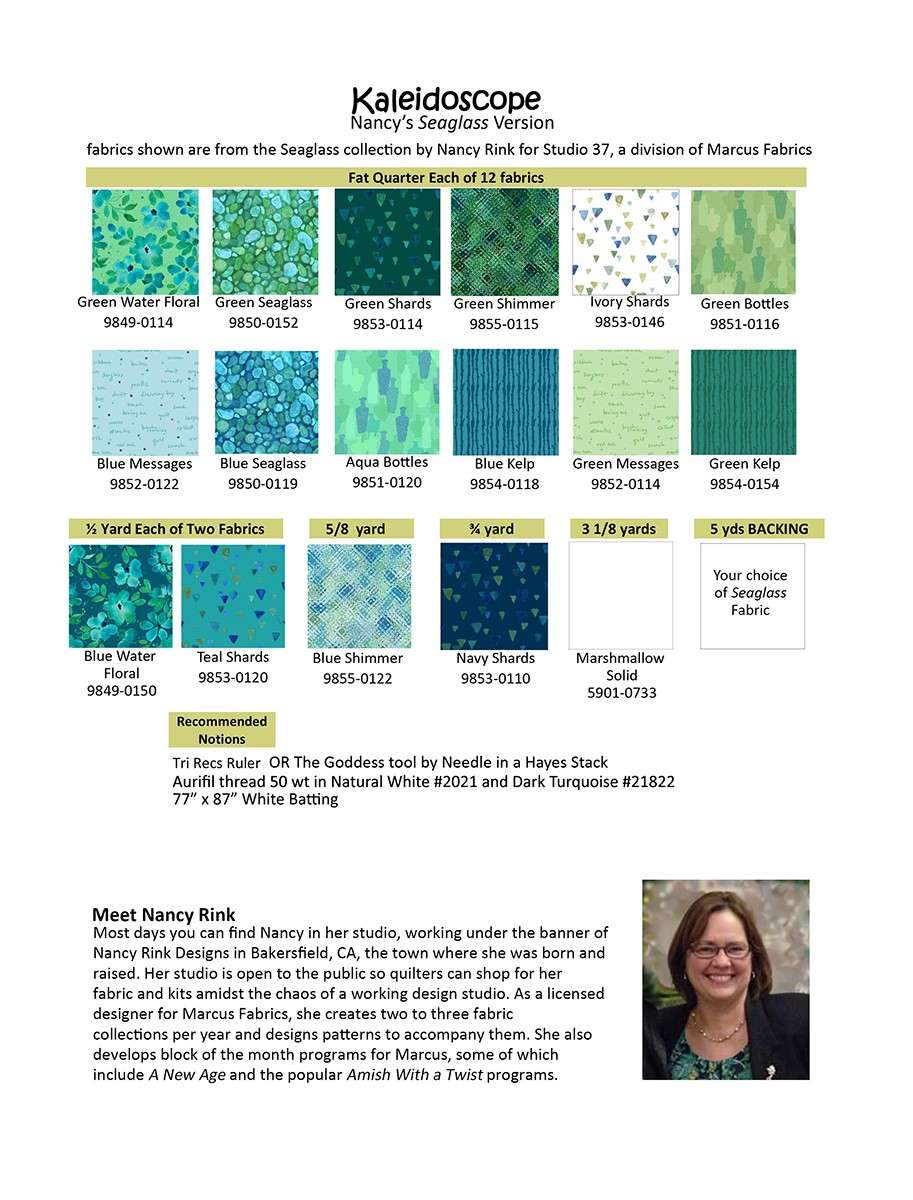 Nancy Rink's Enchanting Kaleidoscope Pattern Booklet