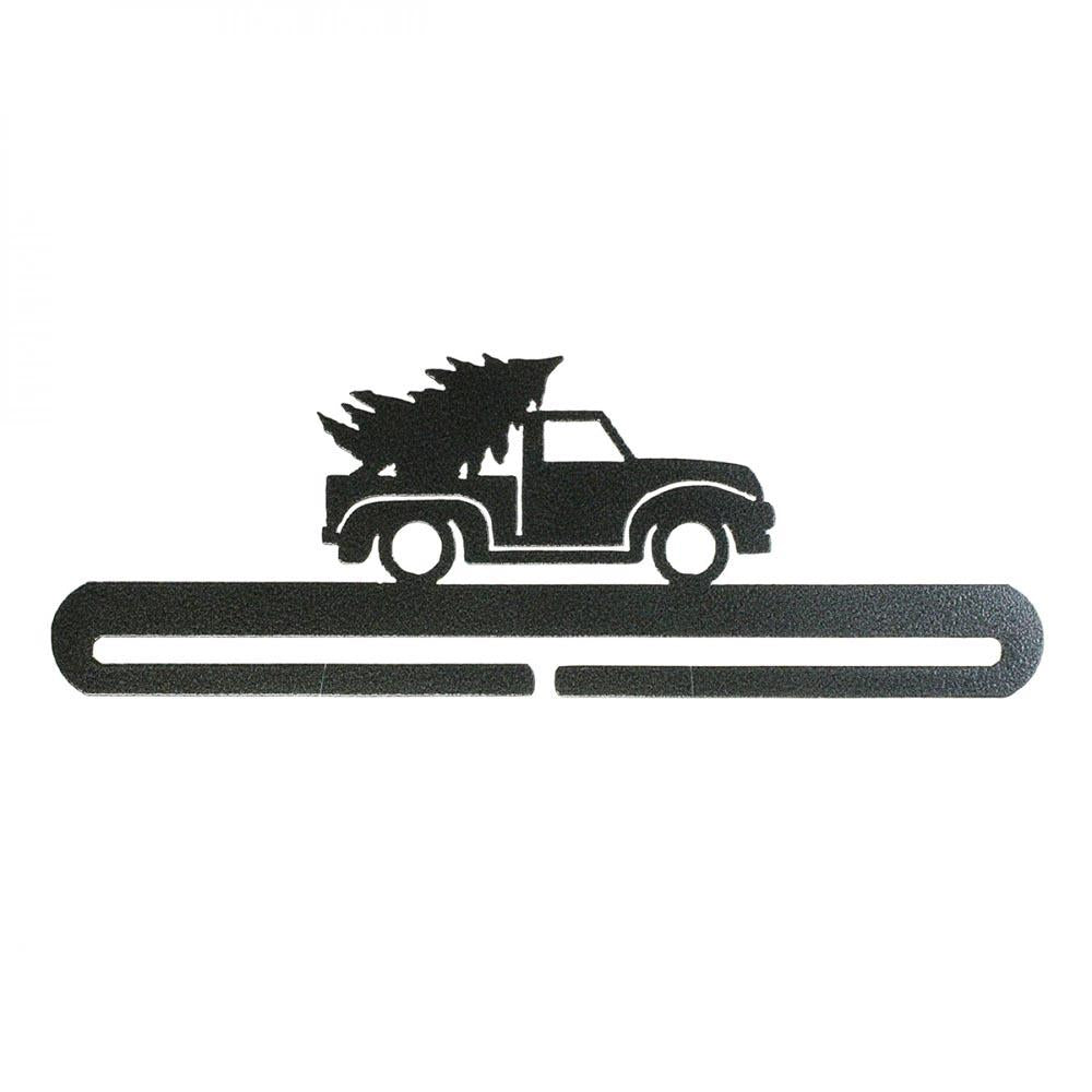 Festive Christmas Truck Charcoal 12-inch Split Bottom Hanger