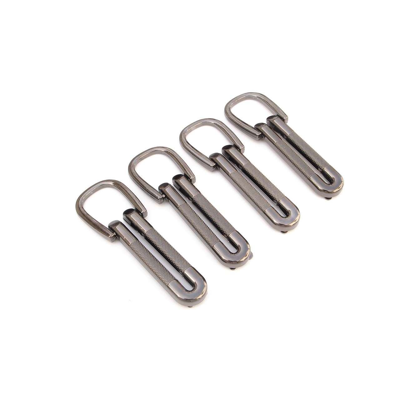 Gorgeous Gunmetal Textured Loop Strap Connectors - Pack of 4
