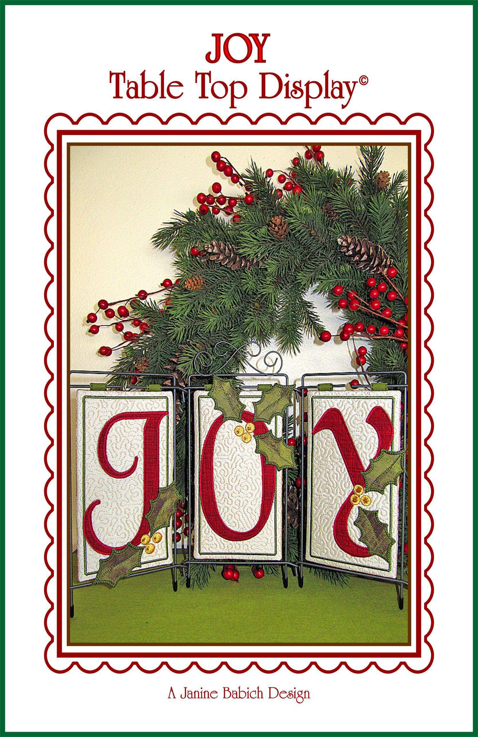 Joyful Table Top Display Embroidery by Janine Babich - A Must - Have!