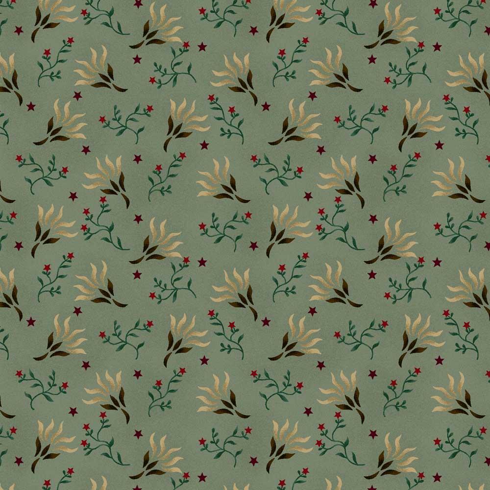 Henry Glass - Kim Diehl's Scrap Basket Favorites: Tossed Clover Aqua Yardage - A Quilter's Dream!