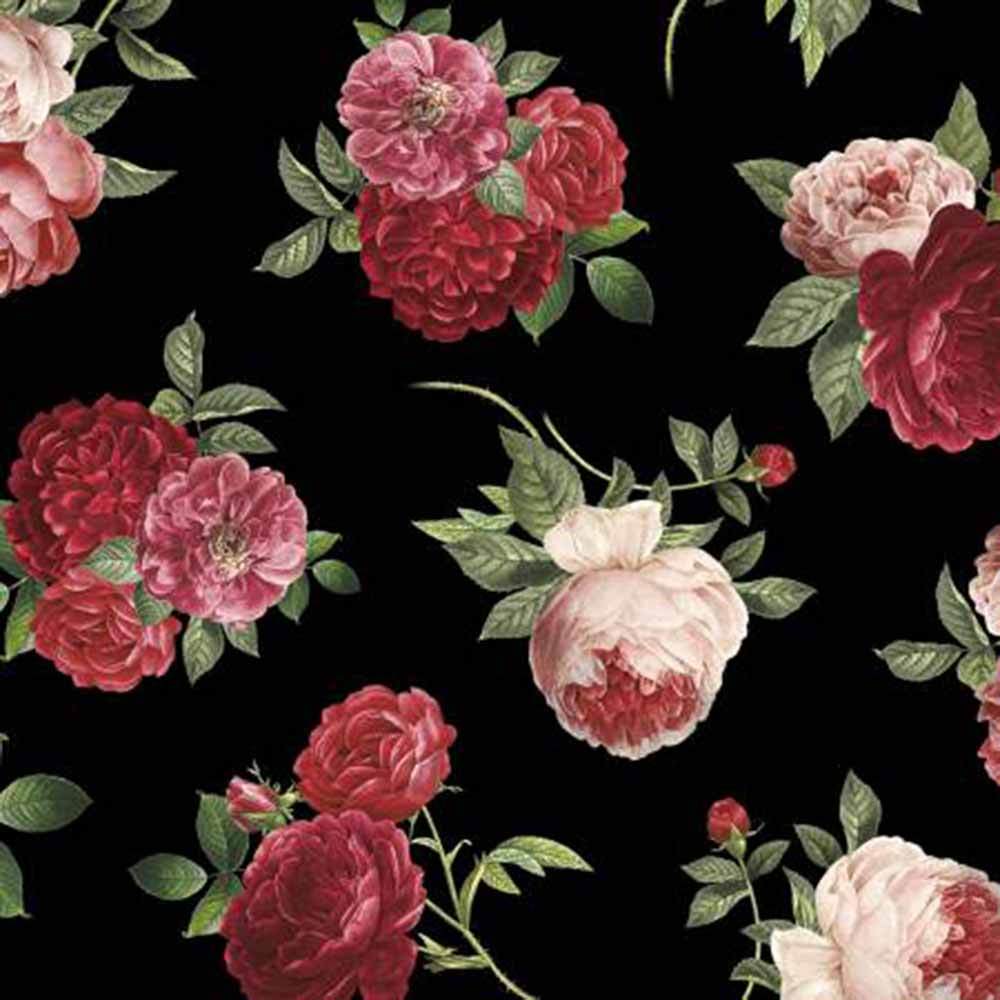 Wilmington Prints - Daydream Garden by Tim Coffey - Blossom Toss Black Yardage - Unleash Your Creativity!
