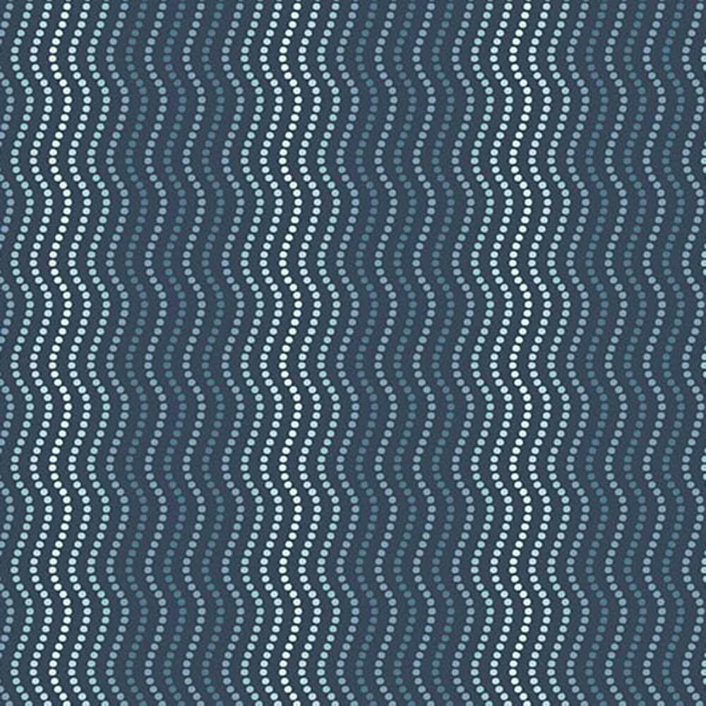 Andover Fabrics - High Tide by Makower - Waves - Dark Blue Yardage: Your Coastal Escape!